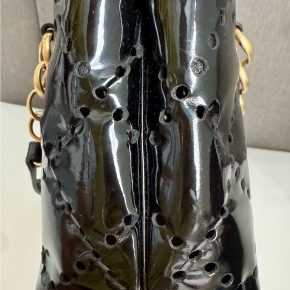 Chanel Perforated Patent CC Tote w/COA - Picture 4 of 9